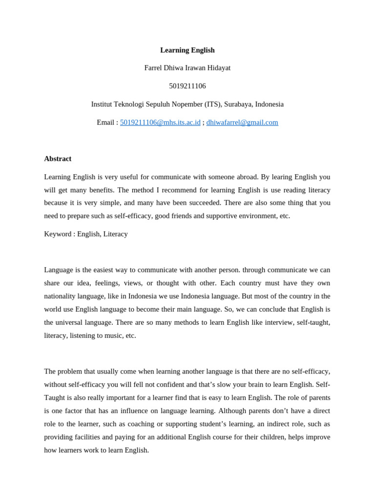 Effective Methods for Learning English | PDF | Literacy | Cognition