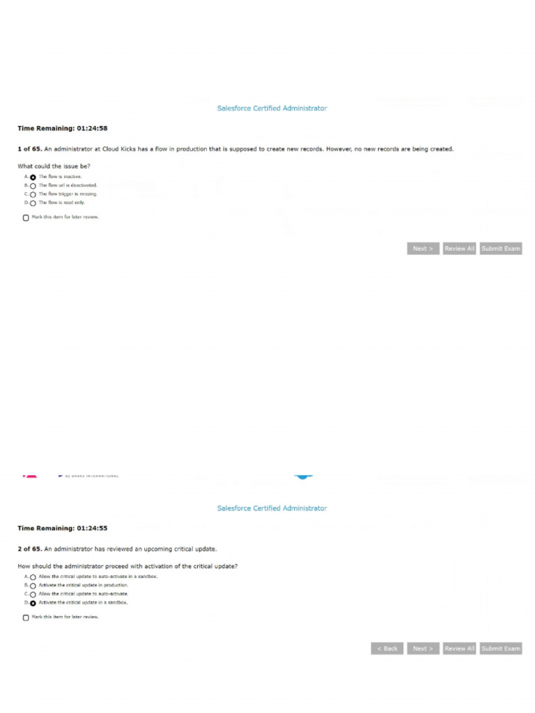 Salesforce Admin Exam Questions Guide | PDF | Login | Password