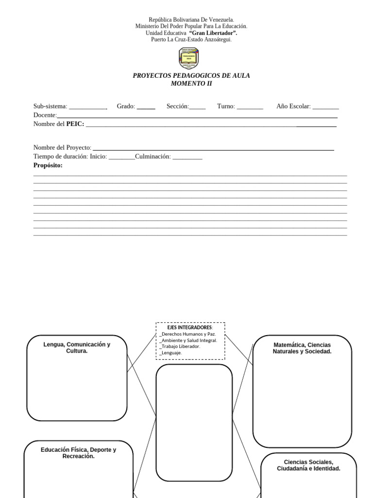 FORMATO DE PROYECTO DE AULA | PDF | Aprendizaje