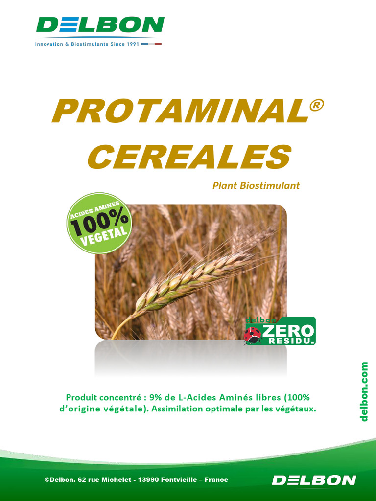 Dossier+technique+Protaminal+Céréales Fr+2021 | PDF | Blé | Céréale