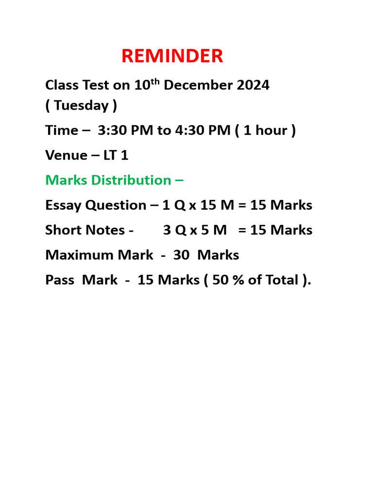 Reminder | PDF