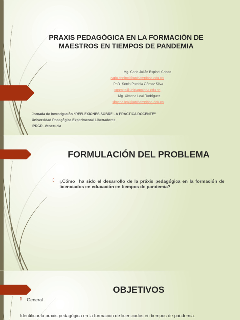 Praxis Pedagógica en La Formación de Maestros en Tiempos de Pandemia 1 ...
