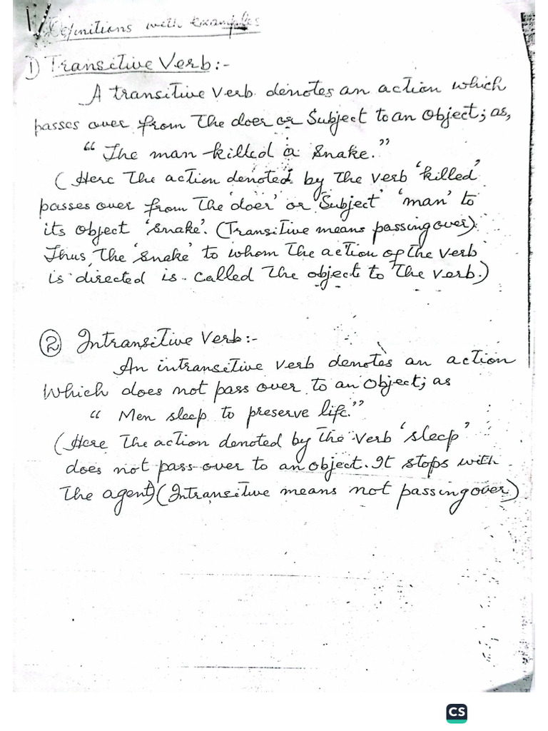 Definitions With Examples English Notes | PDF