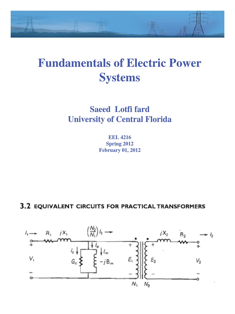 Electric Power Systems Fundamentals | PDF | Science & Mathematics ...