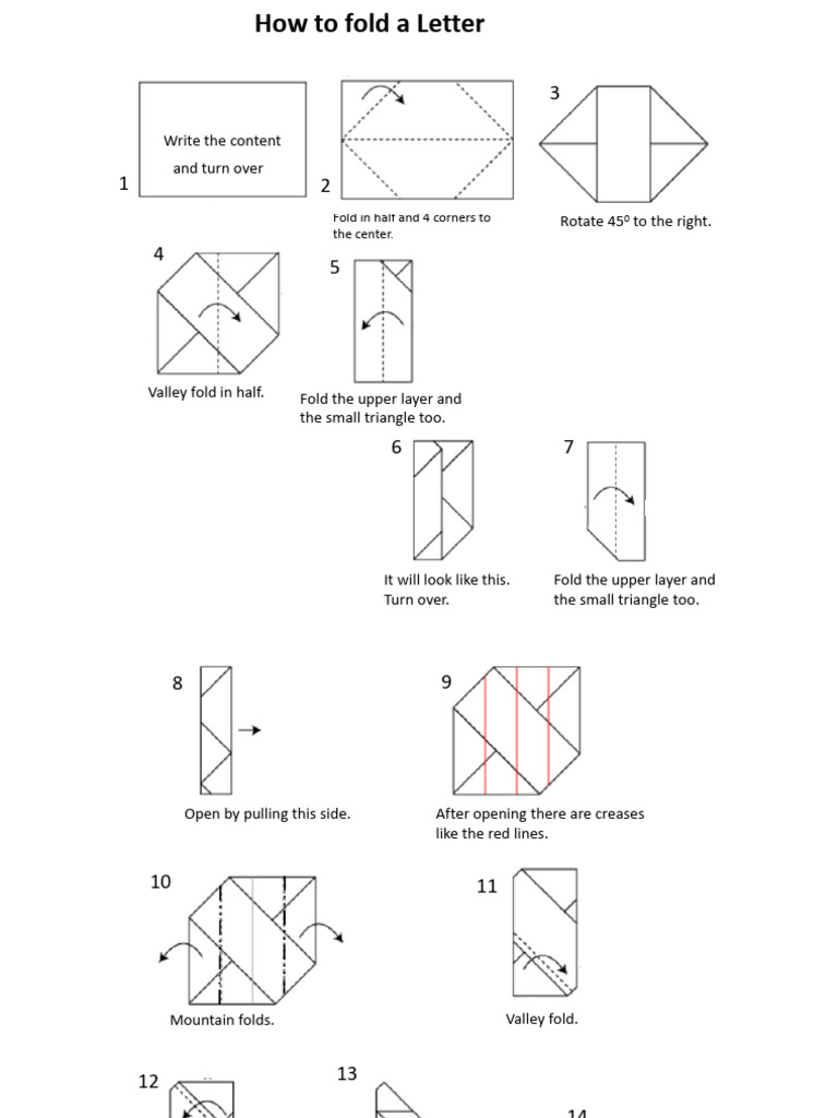 Step-by-Step Letter Folding Guide | PDF