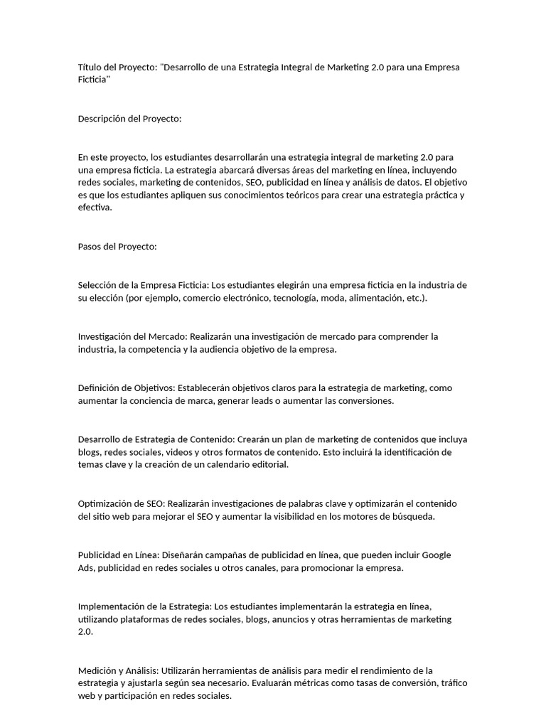 Proyecto Final | PDF