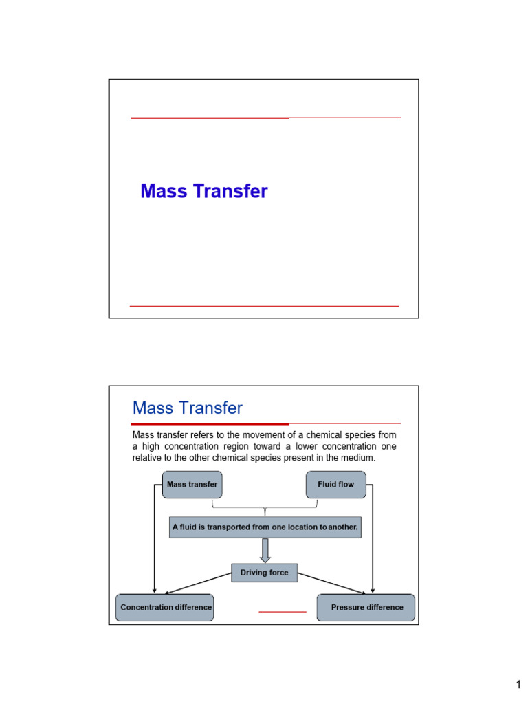 Mass Transfer | PDF | Diffusion | Mole (Unit)