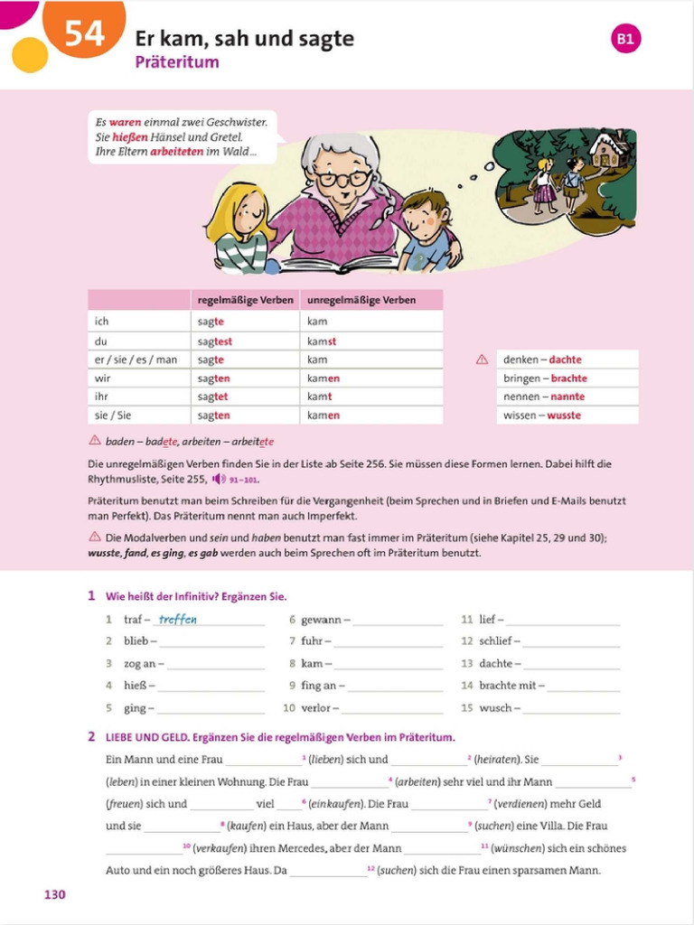 Grammatik Aktiv A1-B1 Präteritum | PDF