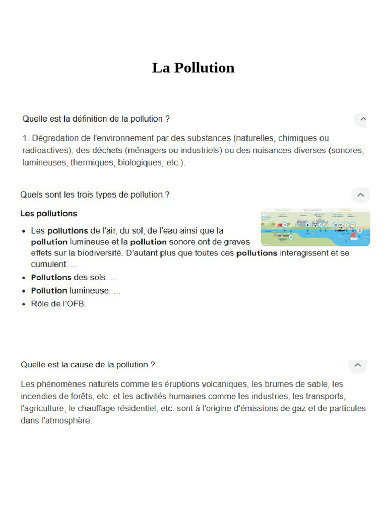 La Pollution | PDF