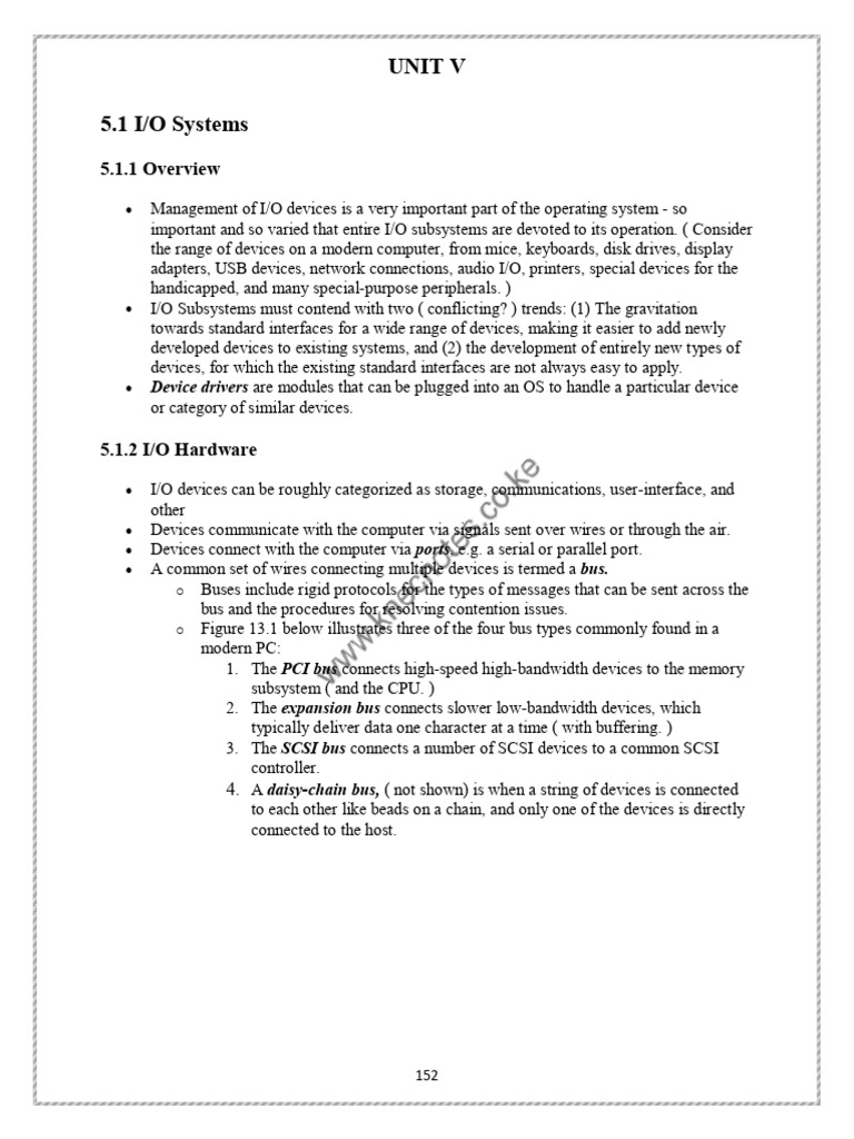 I/O Systems Overview and Management | PDF | Input/Output | Kernel ...