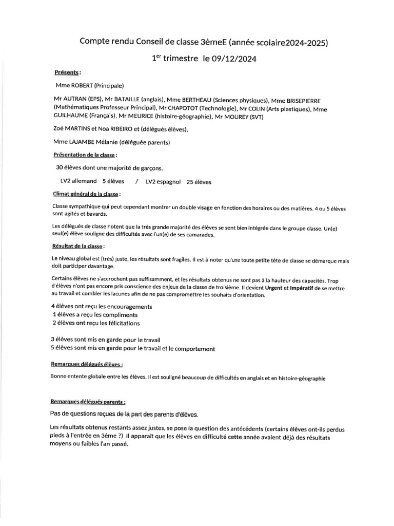 Compte Rendu 3E | PDF