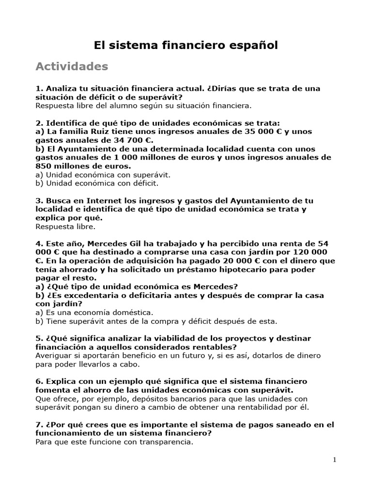 Análisis del Sistema Financiero Español | PDF | Bancos | Seguro