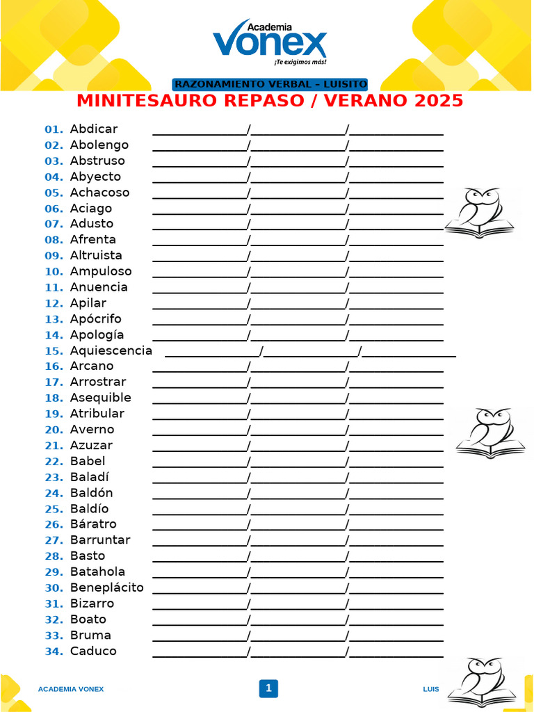 Minitesauro Verano | PDF