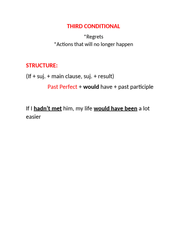 Understanding the Third Conditional | PDF