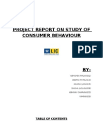 Project Report On Study of Consumer Behaviour