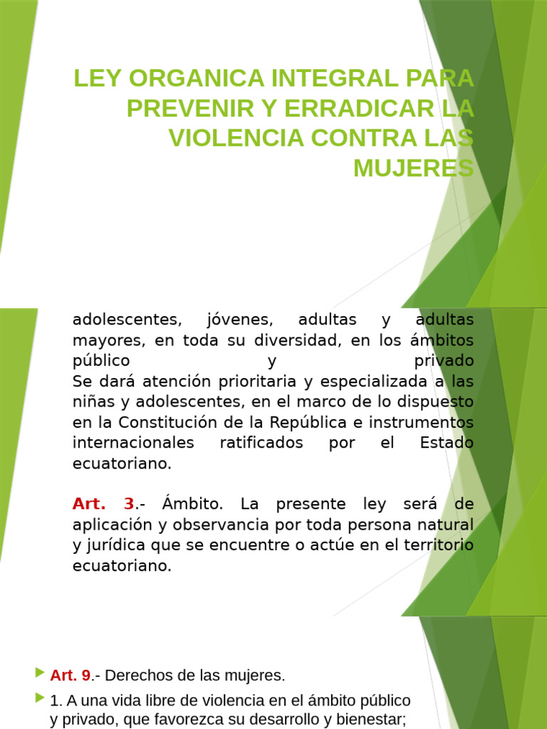 Ley Integral contra la Violencia de Género | PDF | La violencia contra ...