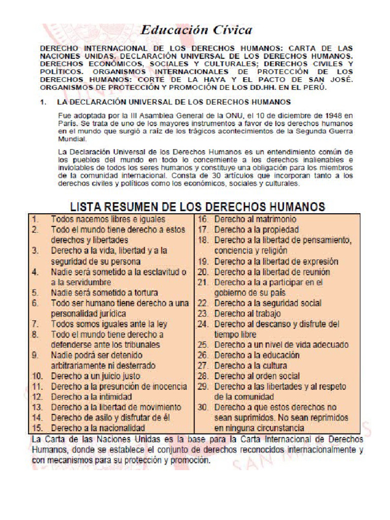 Declaración Derechos | PDF