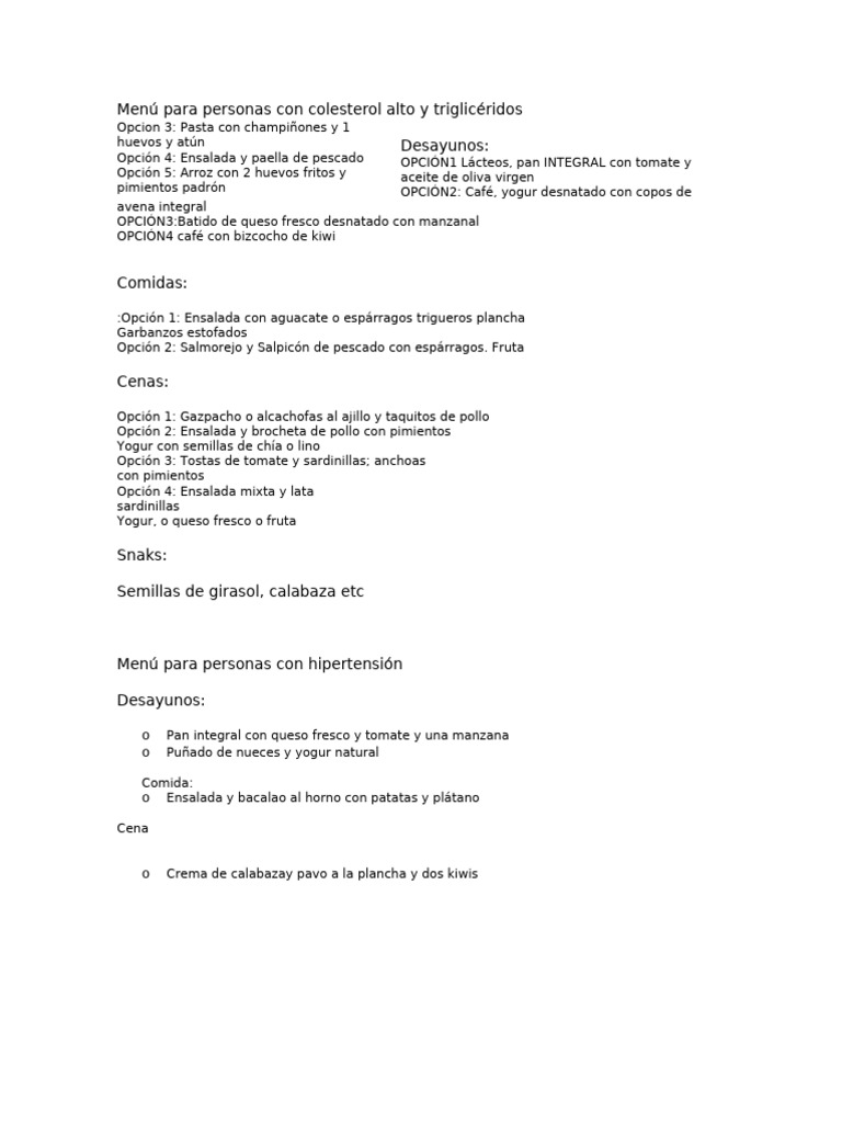 Menus | PDF