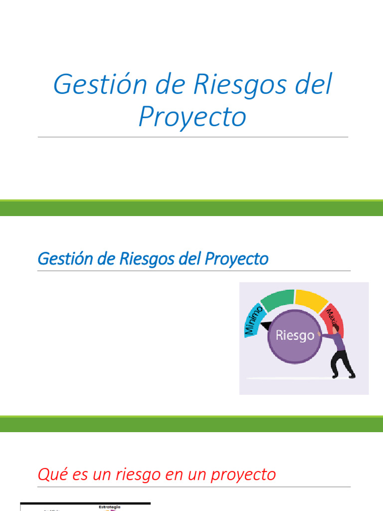 Gestión de Riesgos en Proyectos | PDF | Riesgo | Presupuesto