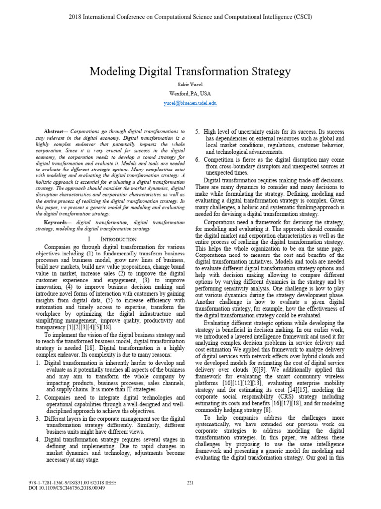 Digital Transformation Strategy Model | PDF | Strategic Management | Policy