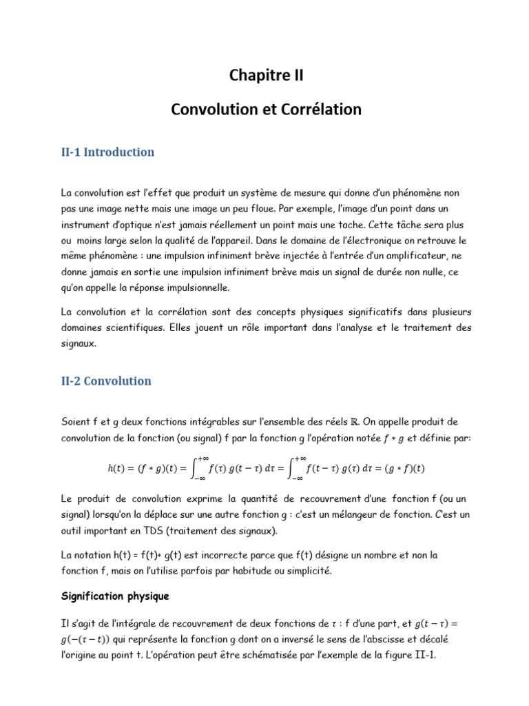 Convolution et Corrélation en Traitement des Signaux | PDF ...