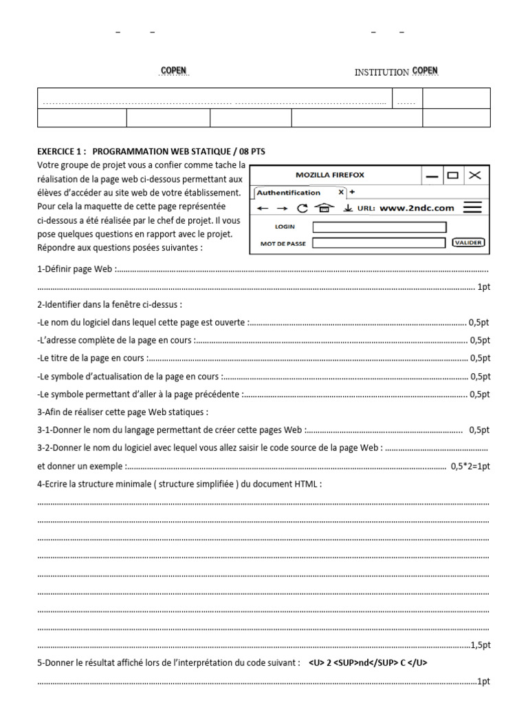 Exercice de Programmation Web et C | PDF | Programmation informatique ...