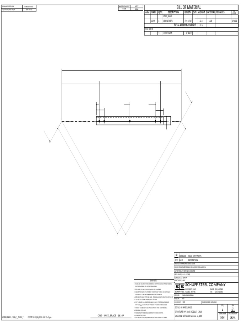 Knee Brace Structural Drawing Details | PDF