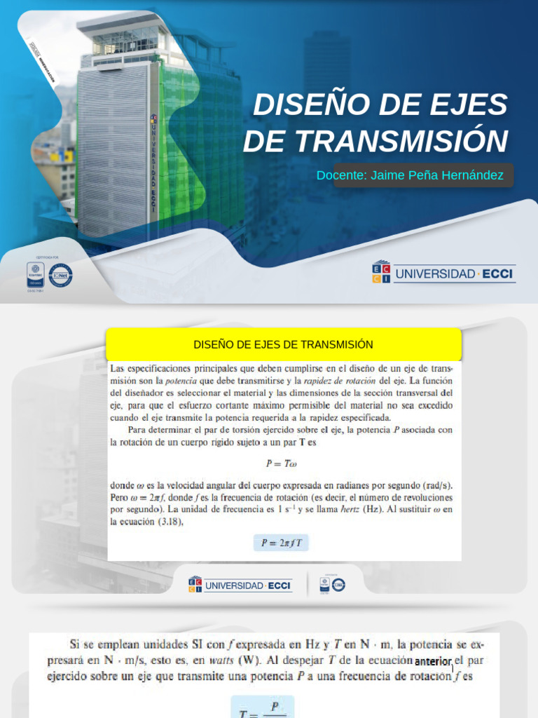Diseño de Ejes de Transmisión | PDF