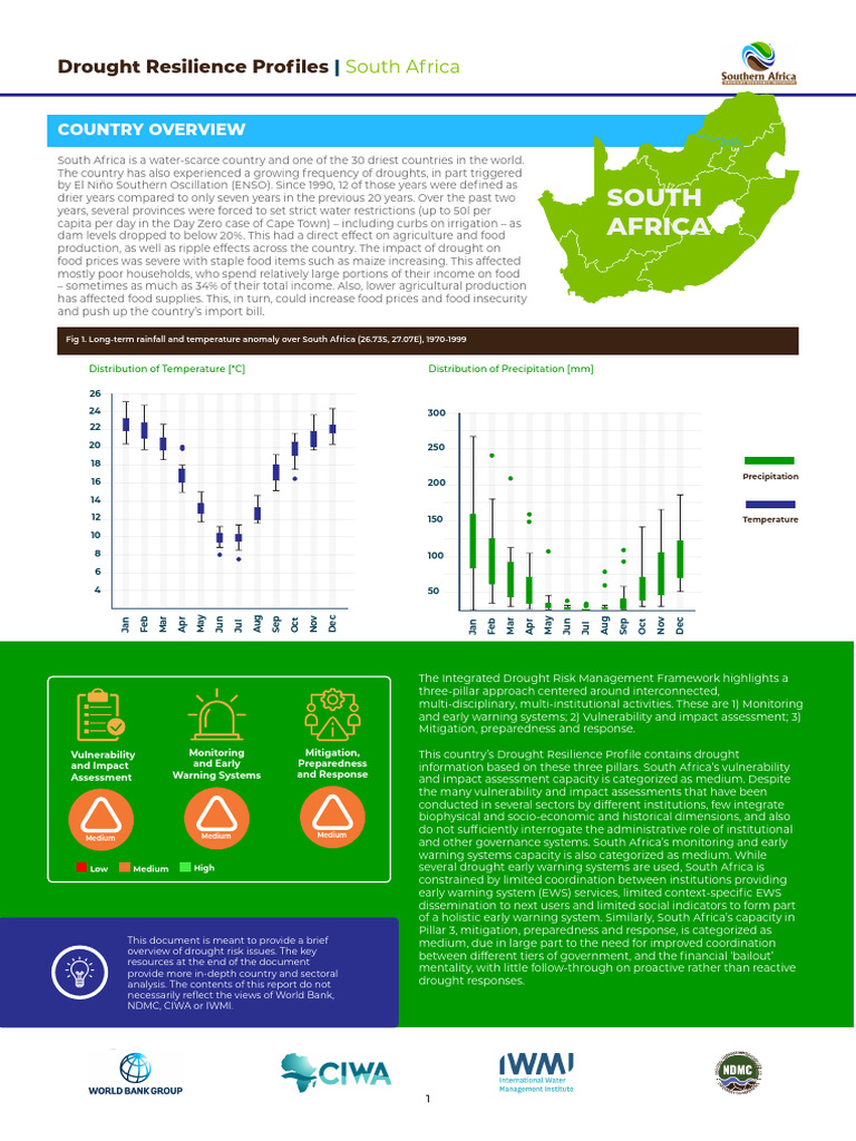 South Africa Drought Resilience Overview | PDF | Drought | Emergency ...
