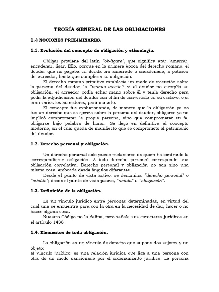 Teoria de Las Obligaciones GSM (2018) | PDF | Pagos | Derecho civil ...
