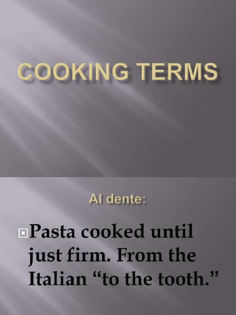 2.3 Cooking Terms | PDF
