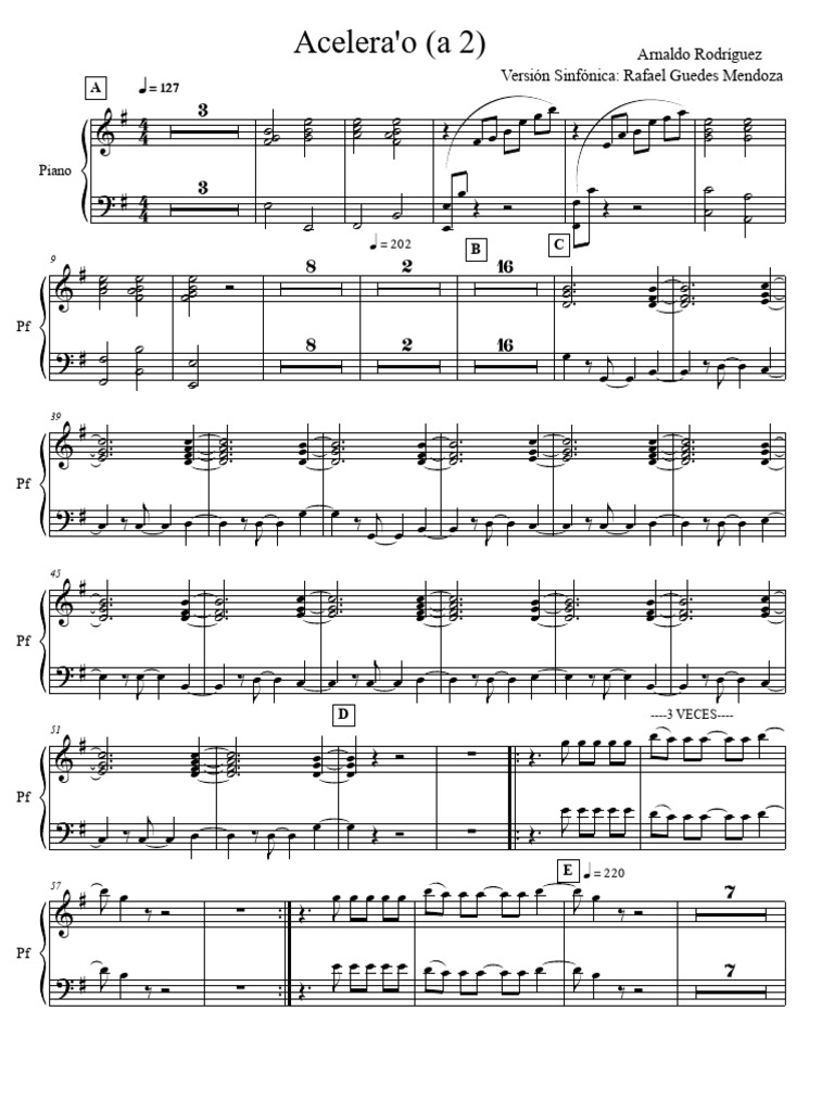 Acelera'o - Piano | PDF