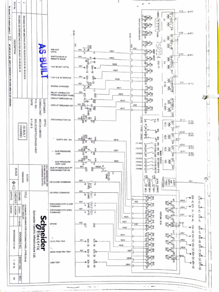 Schematic for Outgoing Panel Control | PDF | Power (Physics) | Electric ...