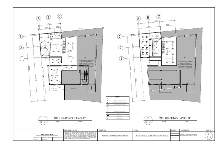 Ground Floor Lighting Layout Plan | PDF | Lighting | Components