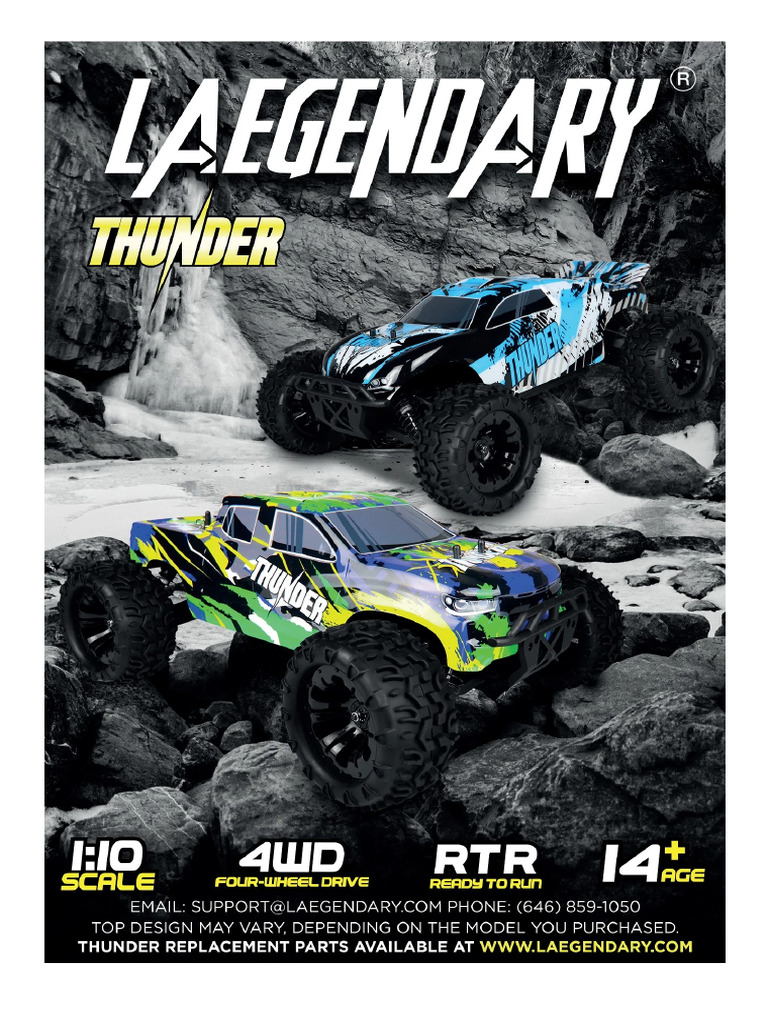 User Manual For 1 - 10 Scale THUNDER RC Car (Brushless) Pages 1-50 ...