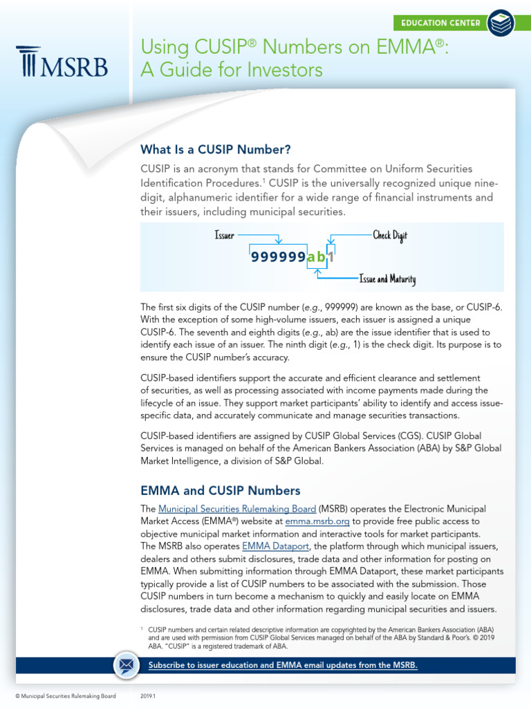 Locating CUSIPsinvestor | PDF | Cusip | Securities (Finance)