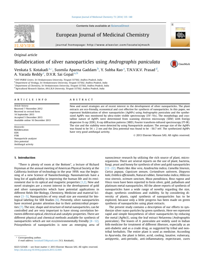 Biofabrication of Silver Nanoparticles | PDF | Nanoparticle | Silver