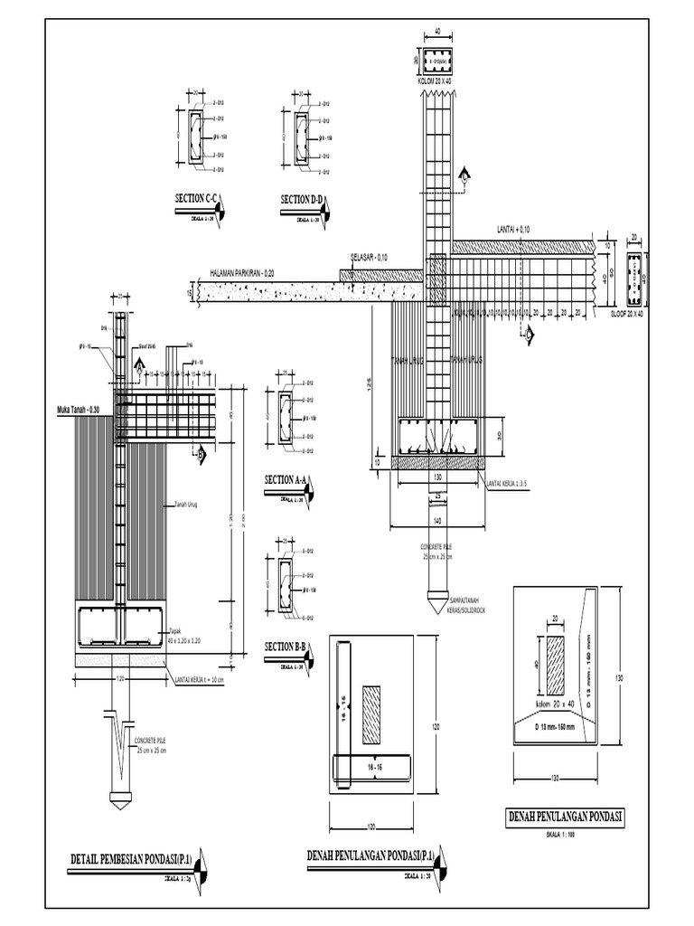 Detail Pondasi Tapak | PDF
