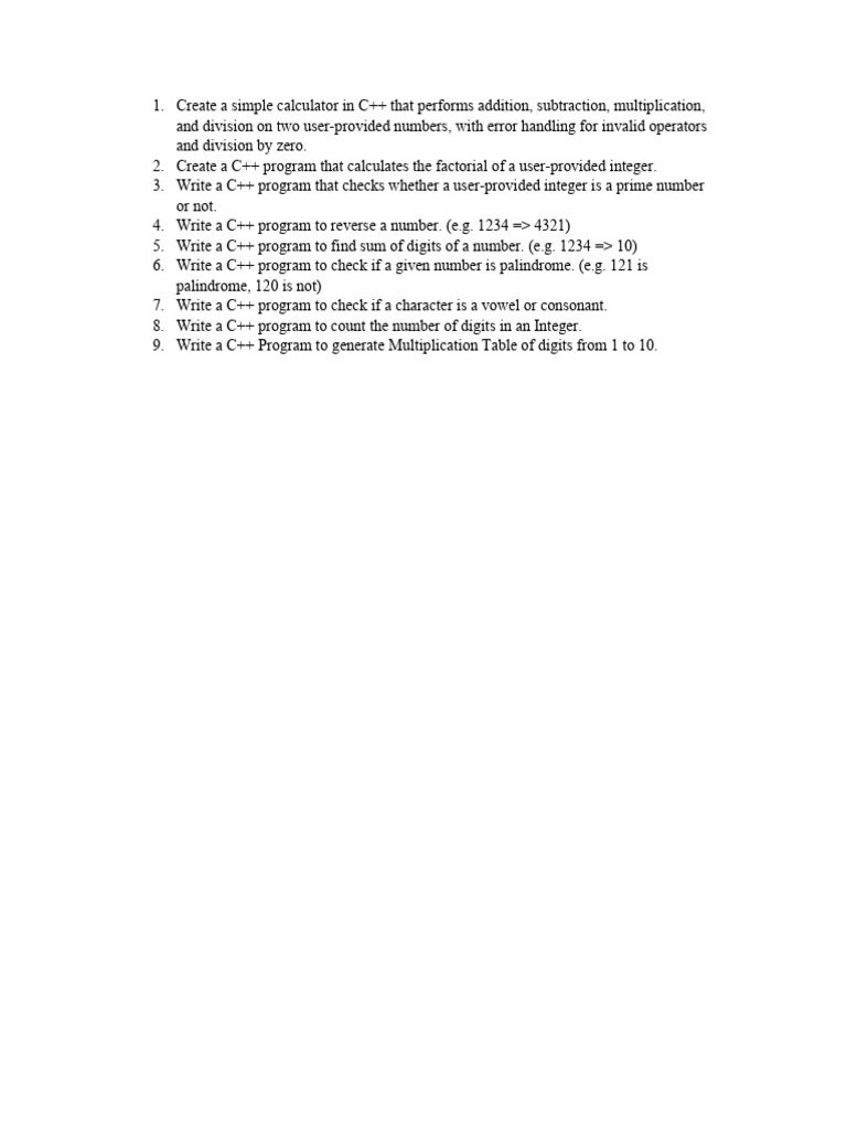 C++ Programs for Basic Math Operations | PDF