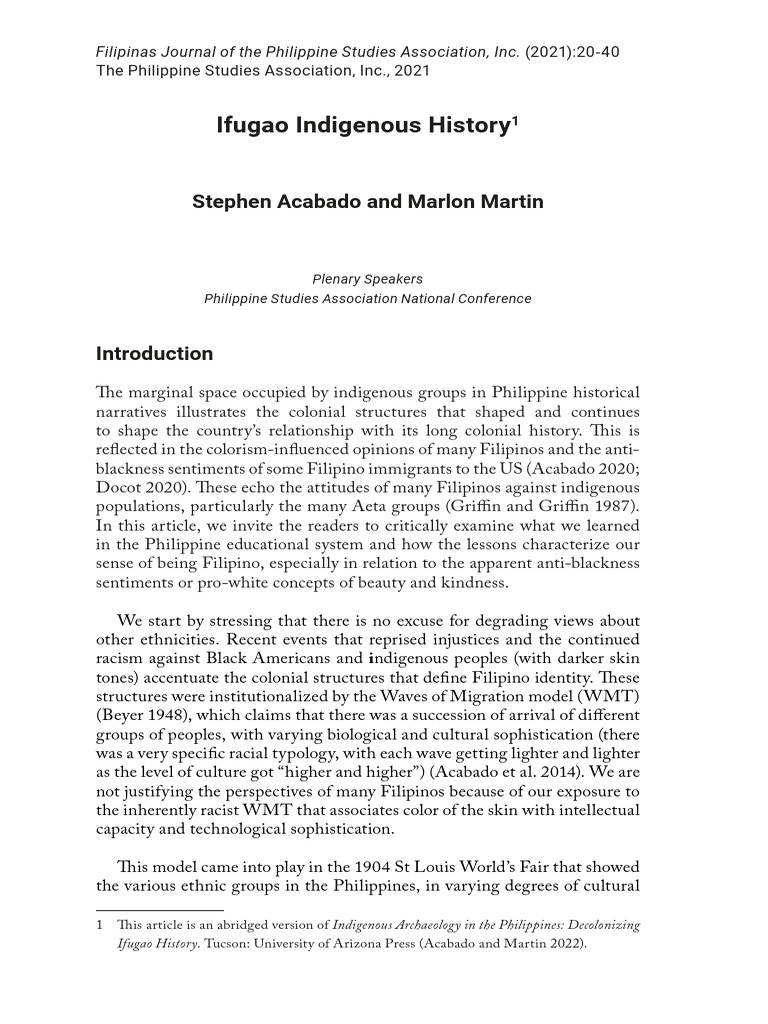 Ifugao Indigenous History and Identity | PDF