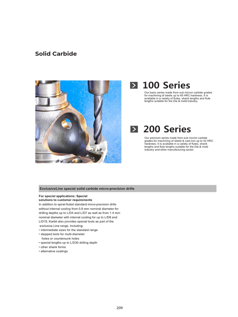 Solid Carbide End Mills & Drills Overview | PDF