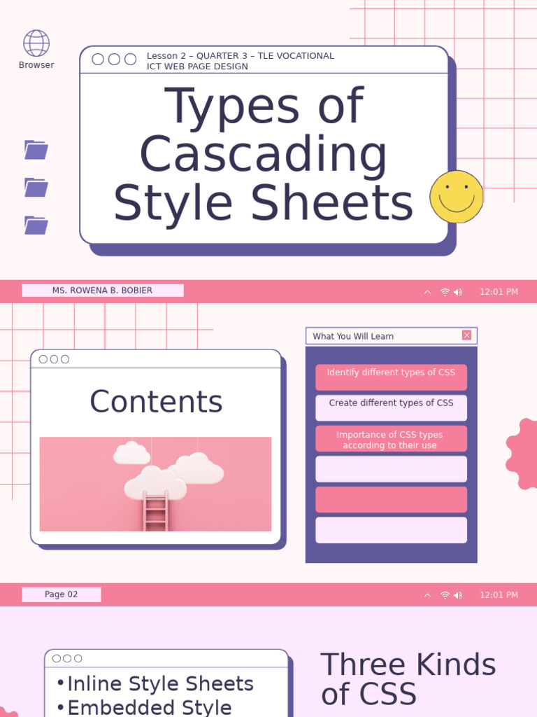 l2q3 Types of Css | PDF | Cyberspace | Cascading Style Sheets