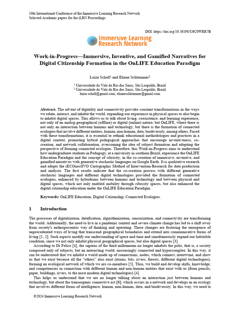 iLRN2024 Camera-Ready Paper 131 Final DOI | PDF | Narrative | Pedagogy