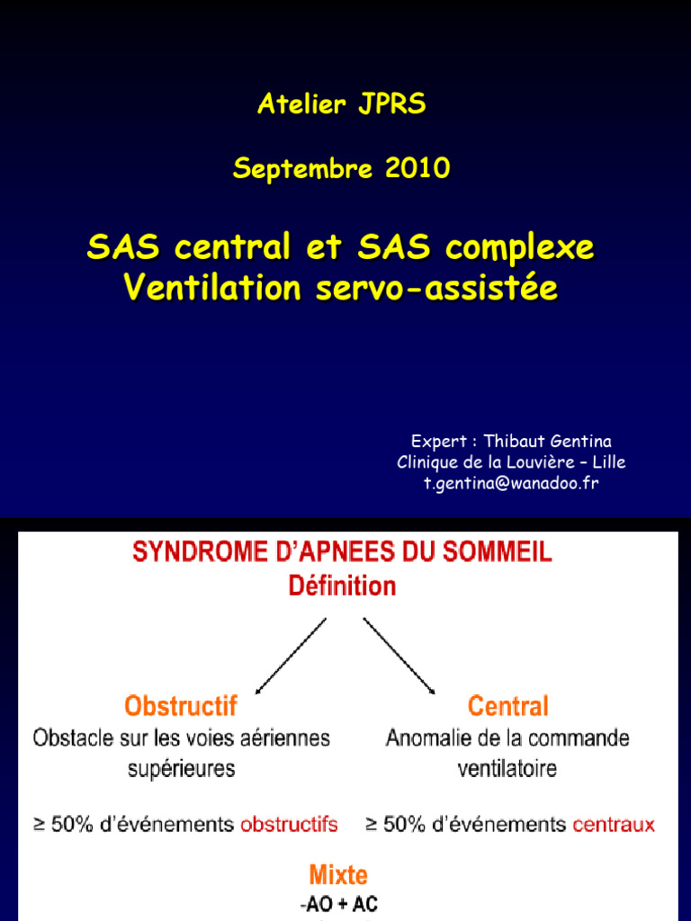 Gestion du SAS Complexe et IC | PDF | Syndrome d'apnées du sommeil ...