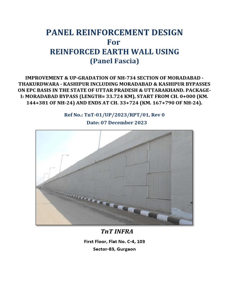 Panel Reinforcement Design for NH-734 | PDF | Strength Of Materials ...