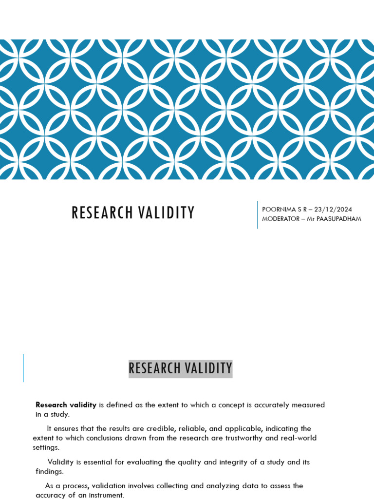 Research Validity Pdf Validity Statistics Statistics