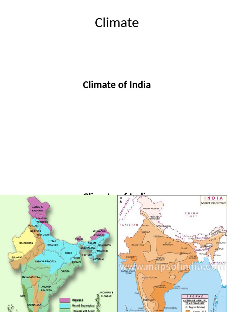 Overview of India's Climate Patterns | PDF | Monsoon | Rain
