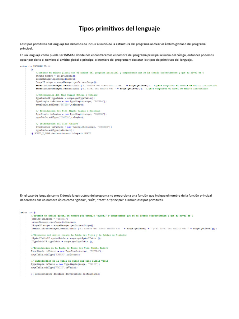 Tipos Primitivos en PASCAL y C | PDF