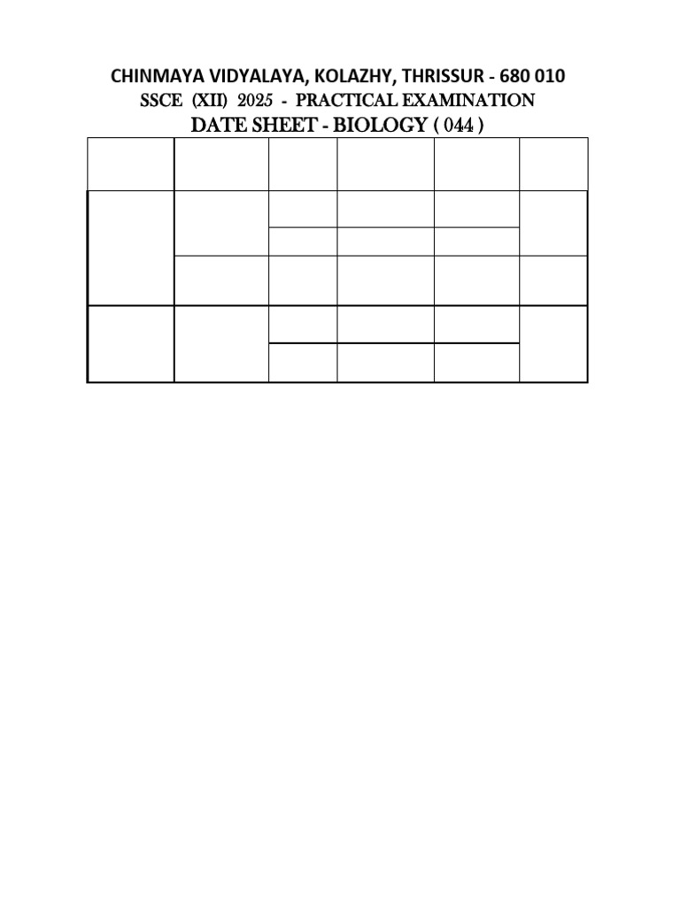 Class 12 Practical Exam Dates 2025 | PDF