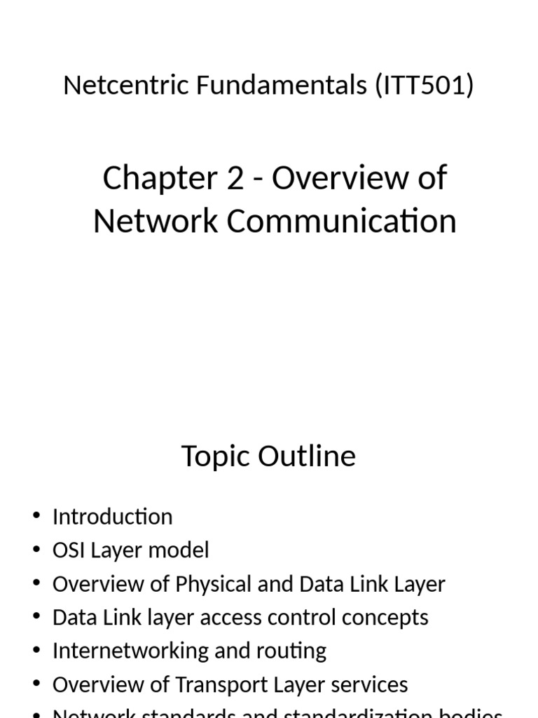 Overview of Network Protocols and Layers | PDF | Transmission Control ...